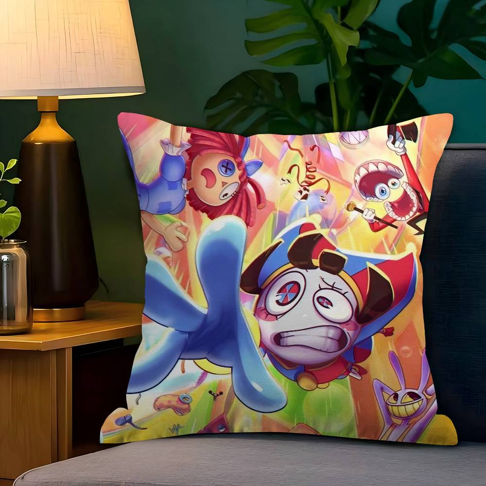 Anime The Amazing Digital Circus Pillow Cushion Cover Pillowcase Living Room Sofa Home Decor
