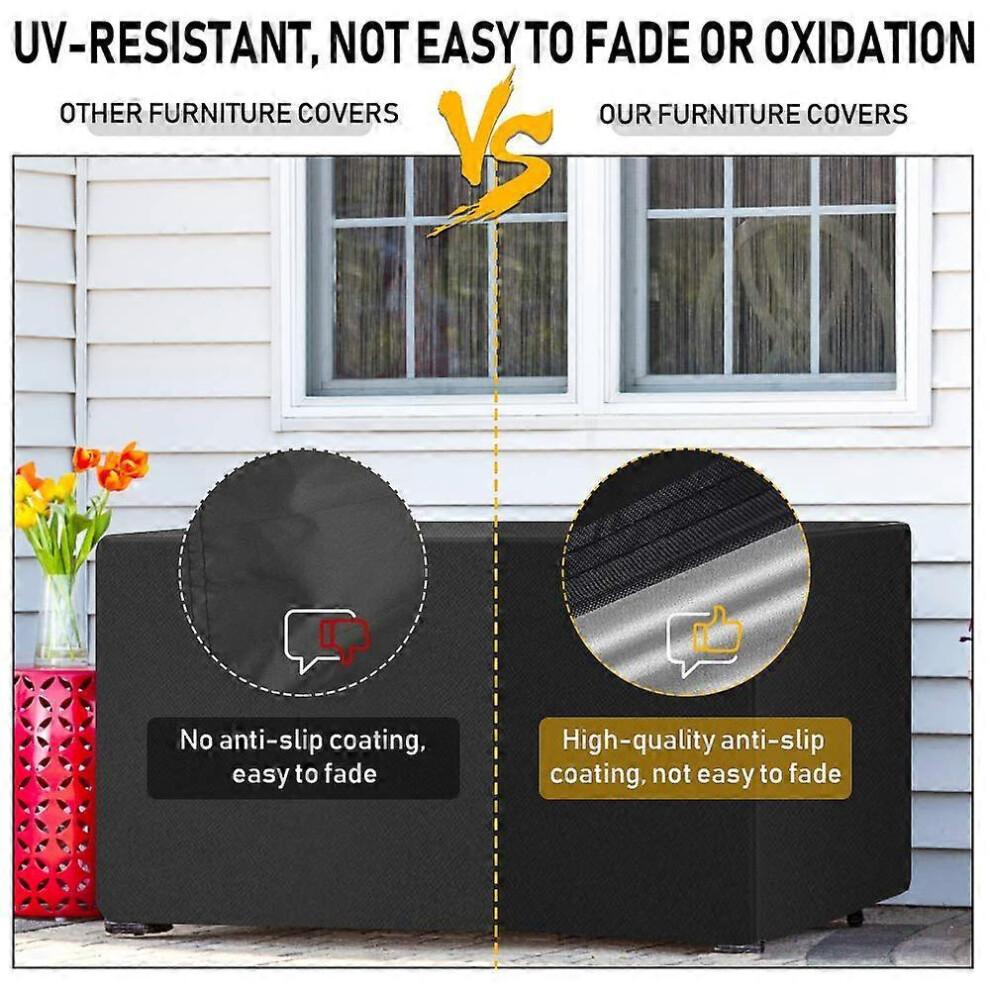 Outdoor Furniture Cover Waterproof UV Resistant 242x162x100cm Garden Table Chair Protection Black