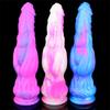 Color Silicone Dildo Liquid Multi-layer Color Transparent Crystal Simulation Penis Adult Products