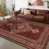 American Retro Living Room Carpet Geometric Classical Decoration Sofa Non-slip Rug Easy Clean Bedroom Cloakroom Soft Floor Mat