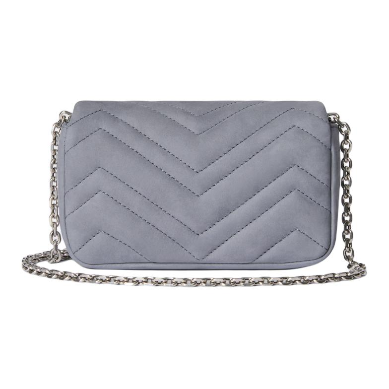 Gucci GG Marmont Кожаная отделка Палладиевый тон Аксессуар Мини-сумка на плечо Женская сумка на плечо Серый 841290-AAE5D-1602