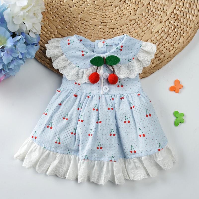 New Mailei Cherry Xiaomi Manufacturer's New Summer Clothing Teddy VIP French Doo Corgi Small Dog Dog Trouser Skirt