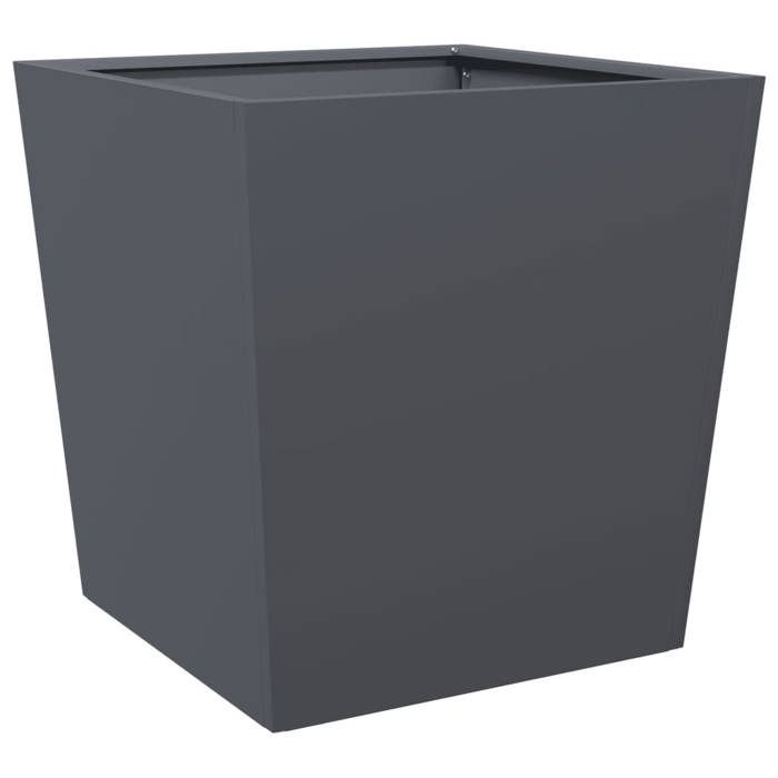 VidaXL Jardinière anthracite 50x50x50 cm acier, jardinière d'extérieur, boîte à fleurs, boîte de jardin, jardinière de 851070