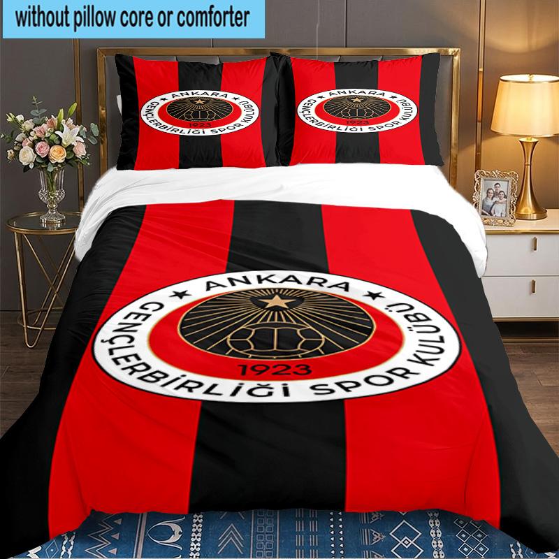 Genkelbigli Club Sports 3PCS Bedding set,Ideal for 1pc Duvet Cover And 2pcs Pillowcases Perfect for Fan gift,Ideal for Bedroom, Dormitory