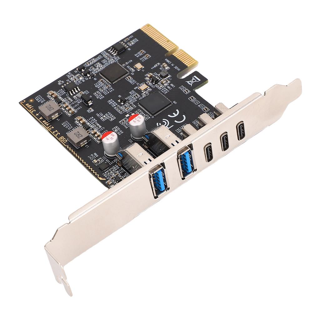 5 Ports PCIE USB 3.0 Card 10Gbps PCI Express to USB3.0 Type C Expansion Card for Desktop PC