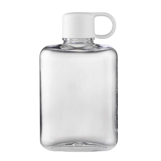 Water Cup 360/500ml Flat Water Bottle BPA Free Portable Pocket Size Water Container Transparent Drinkware