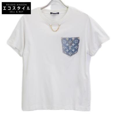 [Внутренняя модель Regular/2012] RW221J UOL FMTS16 Джинсовая футболка с карманом Monogram с коротким рукавом топы S белыйБ/у