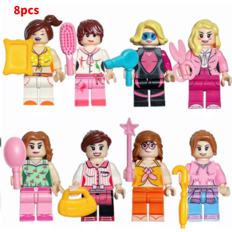 Набор мини-фигурок Городской профессиональный инженер и пожарный, строительные блоки для детей