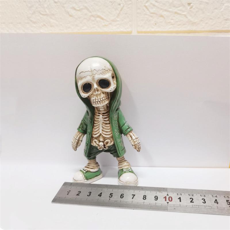 2023 крутые фигурки скелетов, кукла-скелет на Хэллоуин, украшение из смолы, подарки на Хэллоуин