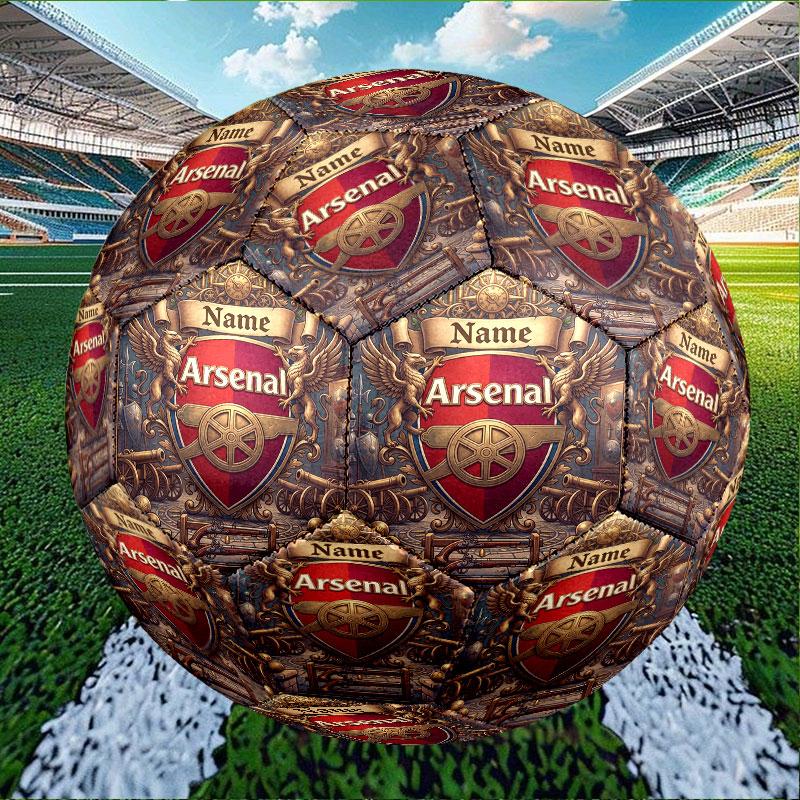 Custom Name Personalized Arsenal F.C Print Size 5 Soccer Ball Training & Match Football, for Team, Kicking, Gift for Football Enthusiasts