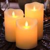 Flameless Votive Candles Battery Operated LED Tea Lights Electric Fake Candle with Moving Wick Wedding Party Decor Candles Lamps