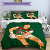 3pcs Duvet Cover Set (1*Duvet Cover + 2*Pillowcase, Without Core), South Sydney Rabbitohs Print Bedding Set, Bedroom Decor, All‑Season, Birthday Gift