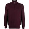 Polo однотонный свитер с высоким воротом и застежкой-молнией, мужской свитер бордового цвета 710888900-005