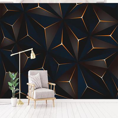 Современные Простые 3D Стерео Абстрактные Черные Геометрические Настенные Обои Офис Гостиная ТВ Диван Фон Настенный Декор Papel Tapiz