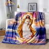 Religious Jesus Cashmere Blanket 3D Printed Christ Bedspread Flannel Blanket Virgin Mary -Jesus Series Comfortable Home Blanket