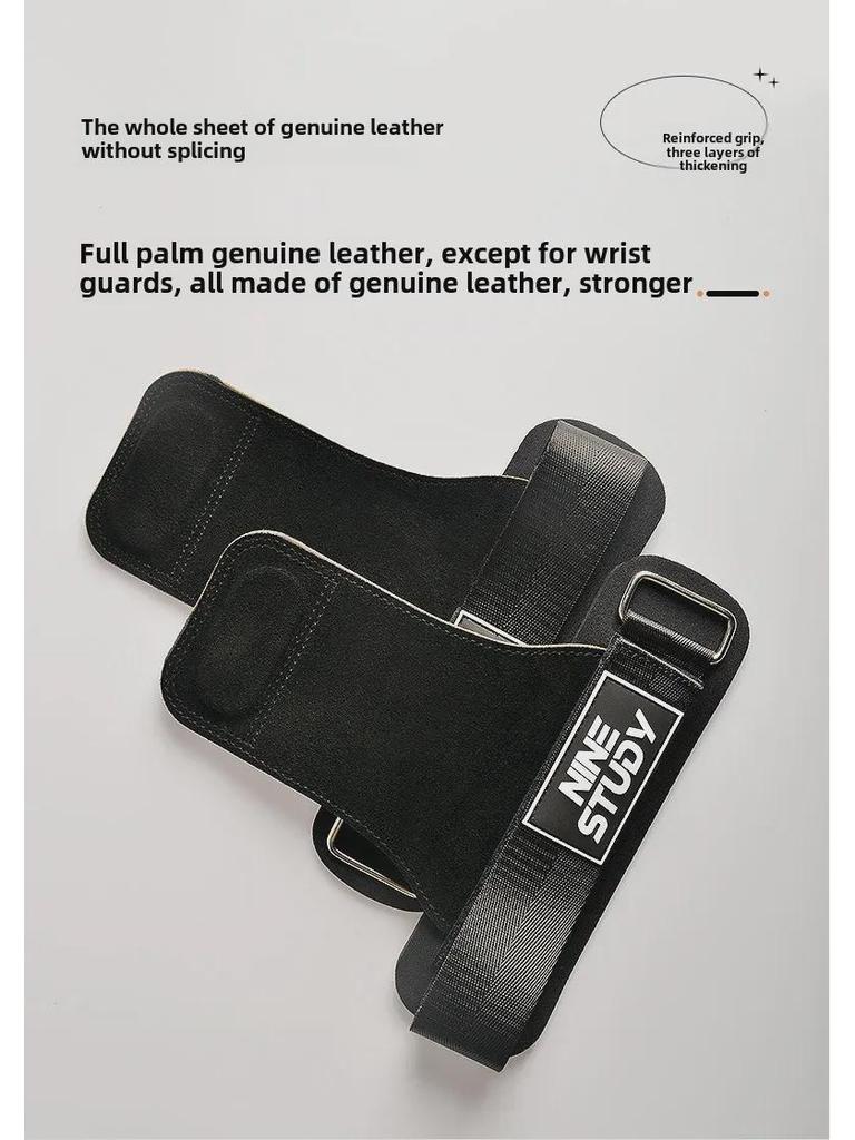 Нескользящие перчатки из коровьей кожи с поддержкой запястья для тяжелой атлетики и фитнеса