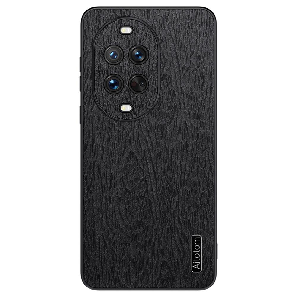 For Huawei nova 14 Pro 5G Case Wood Texture PU Leather Coated PC TPU Phone Cover