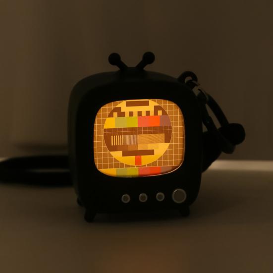 Ретро Мини-телевизор Брелок Светящийся Экран Винтажный Дизайн Брелок с Классическими Звуковыми Эффектами Аксессуары для Рюкзака
