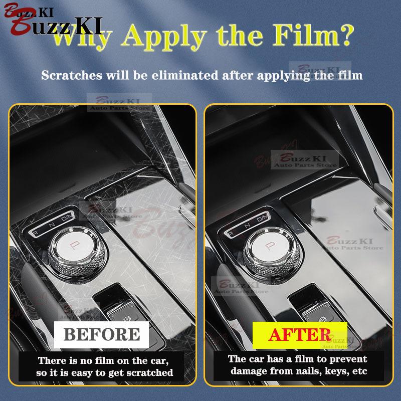 TPU Interior Film for KIA EV6   2024 Car Clear Stickers Center Console Screen Dashboard Gear Door Windows Panel Decal