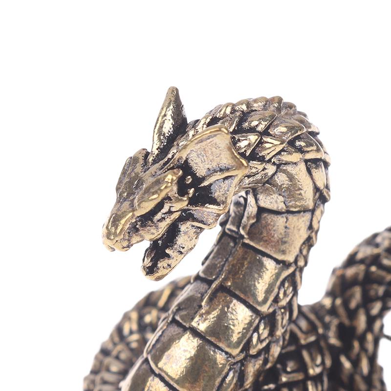 1Pc Antique Bronze Mini Snake Statue Miniature Figurines Zodiac Animal Interior Desk Decorations Tea Pets Ornaments Brass Crafts