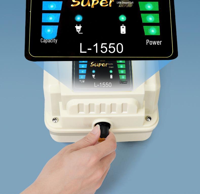 Мощный регулируемый литиевый аккумуляторный кислородный насос для аквариумов и прудов