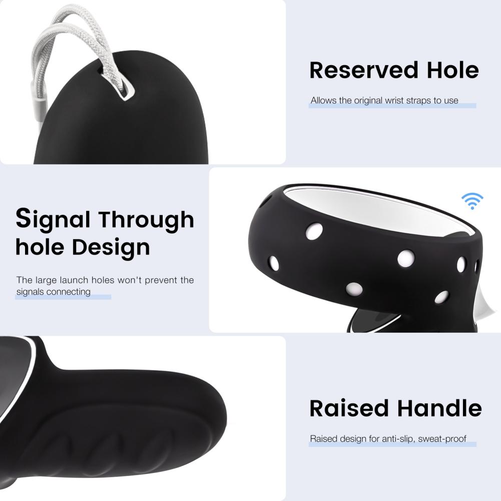 Silicone Controller Grip Cover + Face Cover For Oculus Quest 2 Anti Slip Anti Collision Protective Covers For VR Controllers And Headset