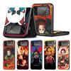 Phone Case For Samsung Galaxy Zflip Z Flip 4 Z Flip 3 5g Zflip3 Flip4 Flip3 Bag Shockproof Black Cover Japan Demon Slayer