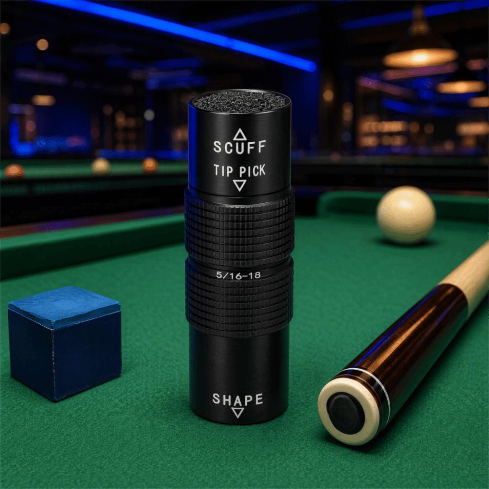 Aluminum Alloy Billiard Pool Cue Tip Multi-Function Billiard Cue Tip Chalk Grip Enhancement