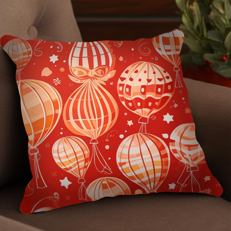 1 шт. Двусторонняя печать винтажный праздничный чехол для подушки 17,7*17,7 дюймов наволочка устойчивая к пятнам дизайн для декора гостиной без сердцевины в комплекте