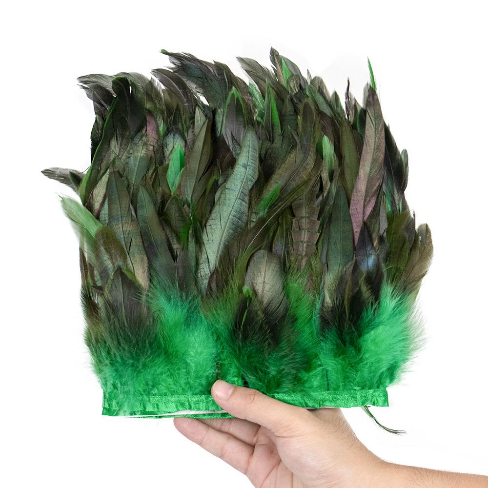1 Meter Fluffy Natural Rooster Feather Trim Fringe Wedding Decoration Carnival Accessory Sewing Feather Ribbon 15-20 CM