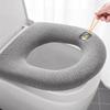 Bathroom Accessories Warmer with Handle Toilet Seat Cover Cushion Closestool Mat Pad