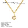 EMANCO DIY 12 Constellation Birthstone Set Necklace Zirconia Stainless Steel Pendant Necklace Anniversary Birthday Gift