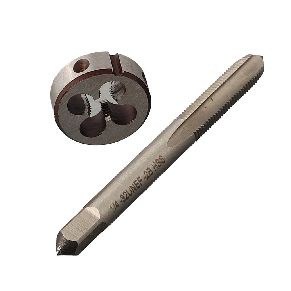 Набор метчиков и плашек 1/4"-32 UNEF HSS Метчик для нарезания резьбы с круглой плашкой Правая резьба