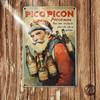 Винтажная жестяная табличка Picon Poccomon для пива Ретро Французская реклама пива Настенное искусство для мужской комнаты Уникальный Gi