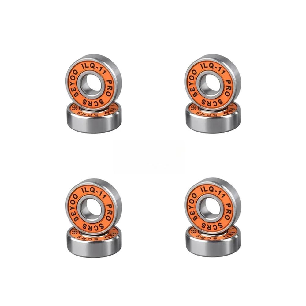 8PC Bearings High-speed Bearings Are Suitable Forskateboard Long Board Inline Roller Skates and Ice Skates with Low Noise