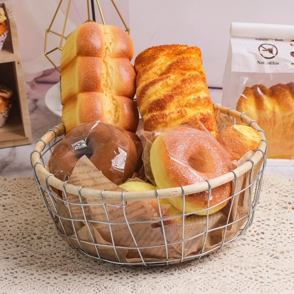 Slow Rebound Squishy Bread Toy Donuts Squeeze Toy Realistic Simulation Bread Toy Photography Props