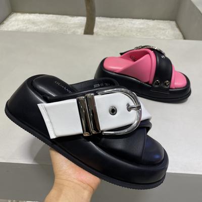 Дизайнер моды Мода Женские Повседневные Шлепанцы С Открытым Носком Уличные Женские Шлепанцы На Платформе С Перекрестной Шнуровкой Мягкая Подошва Женские Пляжные Шлепанцы Сандалии