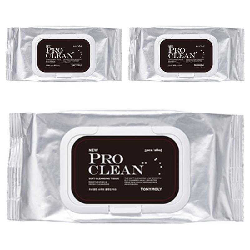 Tony Moly Pro Clean Мягкие очищающие салфетки, 50 шт., 3 шт.