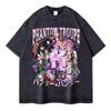 Anime Hunter x Hunter Kurapika Print Tshirt Men Women Clothing Cotton Short Sleeve Tees Harajuku Washed Oversized TShirt