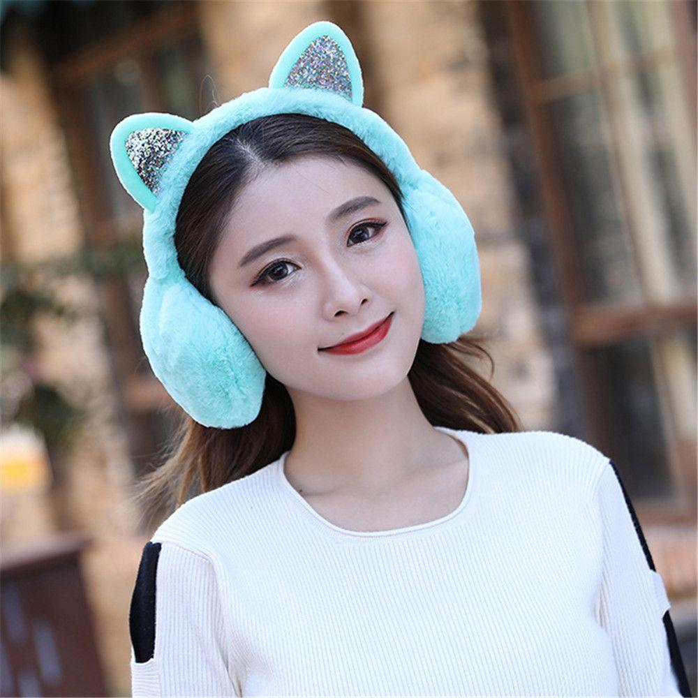 Headband Fluffy Earflap Outdoor Earmuff Winter Warm Earmuffs Ear Warmers Cat Ears for Cold Weather