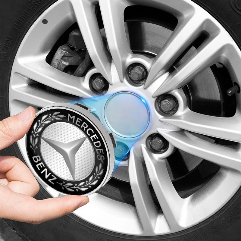 IJZN6 4CS 56mm 60mm Car Wheel Center Cap Hub Covers Badge 3D Sticker For Mercedes Benz GLA CLA GLK GLE CLS ML GL A B C E Class W211