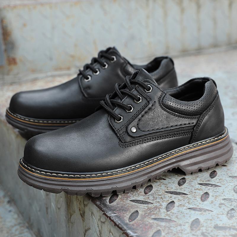 Мода Новинка 2025 Мужские Ретро Ботинки для Хайкинга с Большим Пальцем Низкие Уличные Повседневные Рабочие Ботинки Водонепроницаемые Противоскользящие для Хайкинга и Повседневной Носки