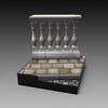 Royal Model Diorama Accessory Vignette Base Cm Cobblestone Pavement with Column Balustrade Unpainted Resin Kit RM881 1/35 4×4