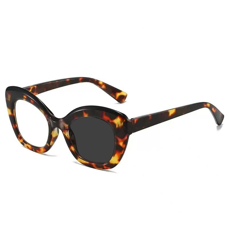 Ретро Очки Кошачий глаз Фотохромные для чтения Женские Высококлассные Модные Очки с большой оправой Защита от синего света Диоптрии до +4.0