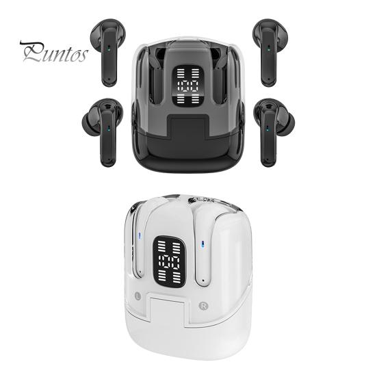 Беспроводные наушники с поддержкой Bluetooth, светодиодный дисплей, стереозвук, шумоподавление, водонепроницаемые наушники-вкладыши, гарнитура с сенсорным управлением