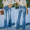 Button Zipper Closure Women Pants Multi Pockets Chic Classic Design Lady Jeans Clothing Match Top