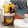 Современный Геометрический Желтый Линейный Полосатый Принт Квадратная Наволочка для Диванной Подушки Мягкая Полиэстеровая Наволочка для Подушки Декор Гостиной Дома