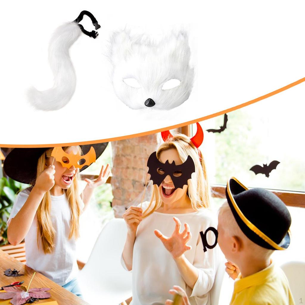 Набор Животное и Хвост Длинный для Хэллоуина Маскарадное Выступление