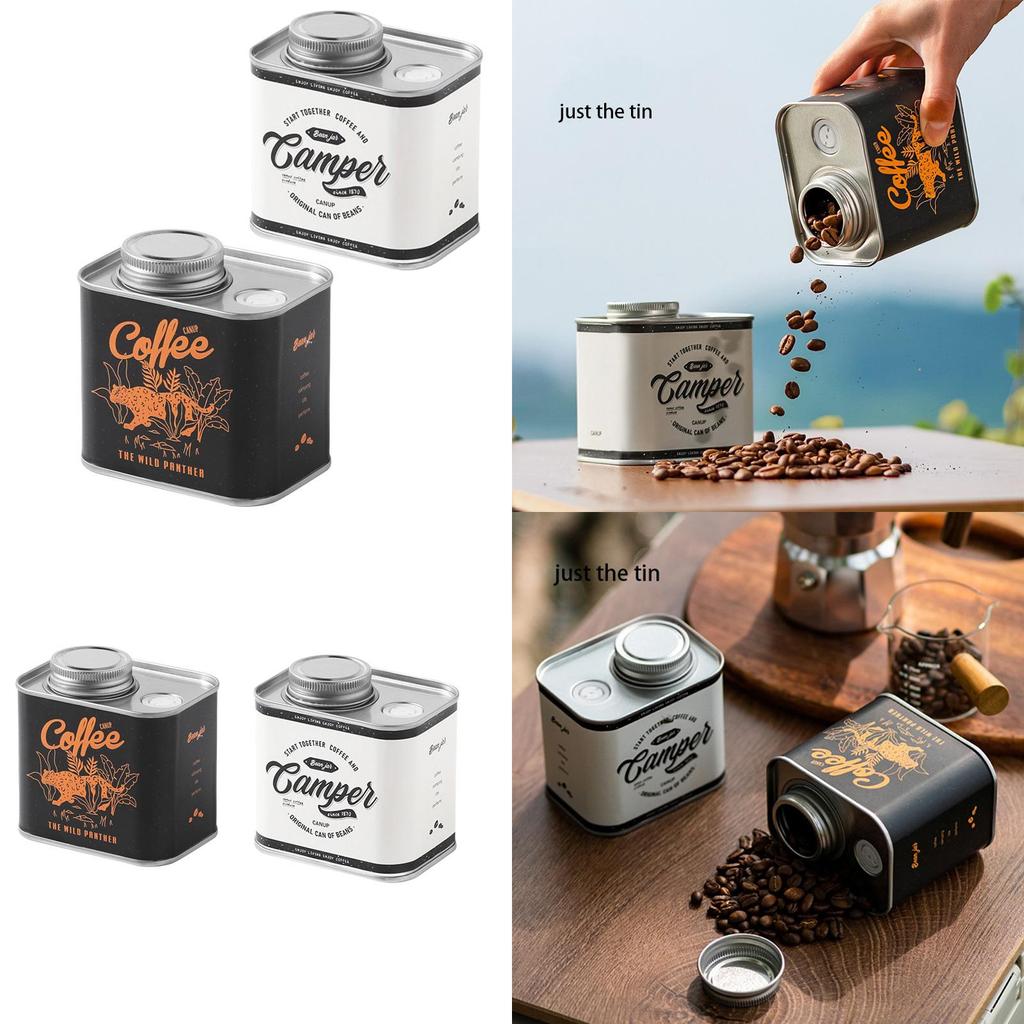 Жестяная банка для кофейных зерен в стиле инс, герметичная, для кемпинга на открытом воздухе, для упаковки и хранения пищевых продуктов