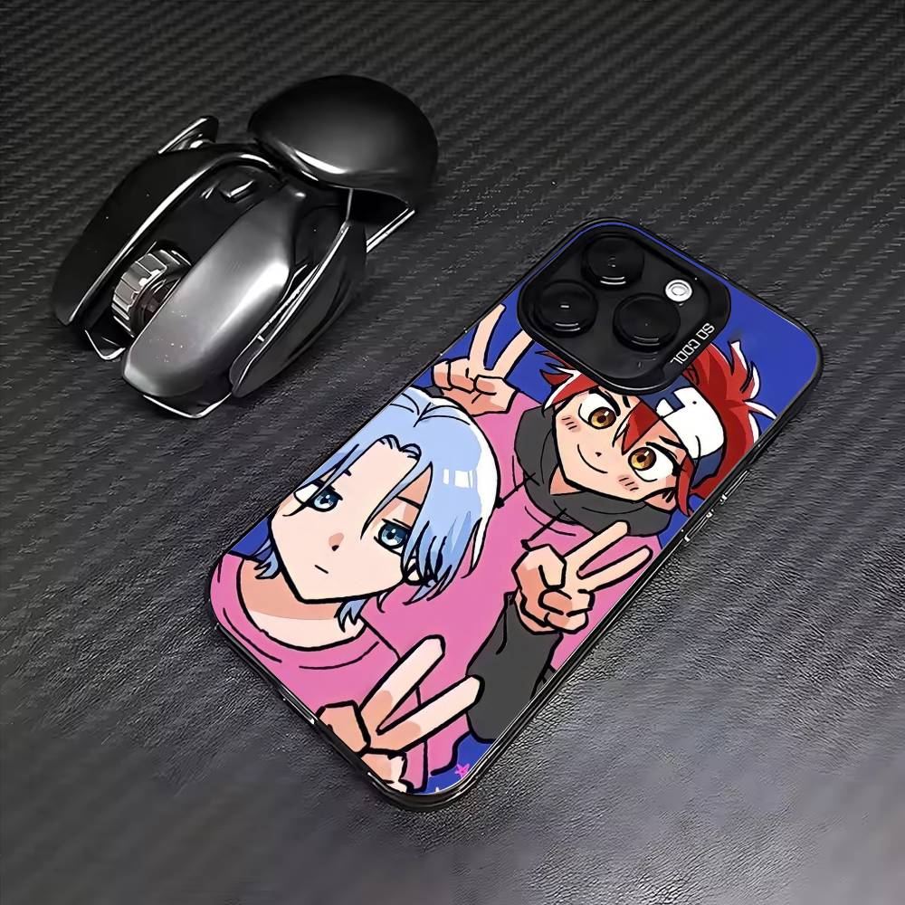 Чехол для телефона S-SK8 Аниме The InfinityS Для iPhone 17, 16, 15, 14, 13, 12, 11 Plus, Pro Max Цветной Посеребренный Внутренний Чехол